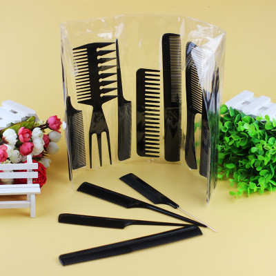 Hair Saloon Hairdressing Styling Plastic Brushs Set Barbers Pro Combs